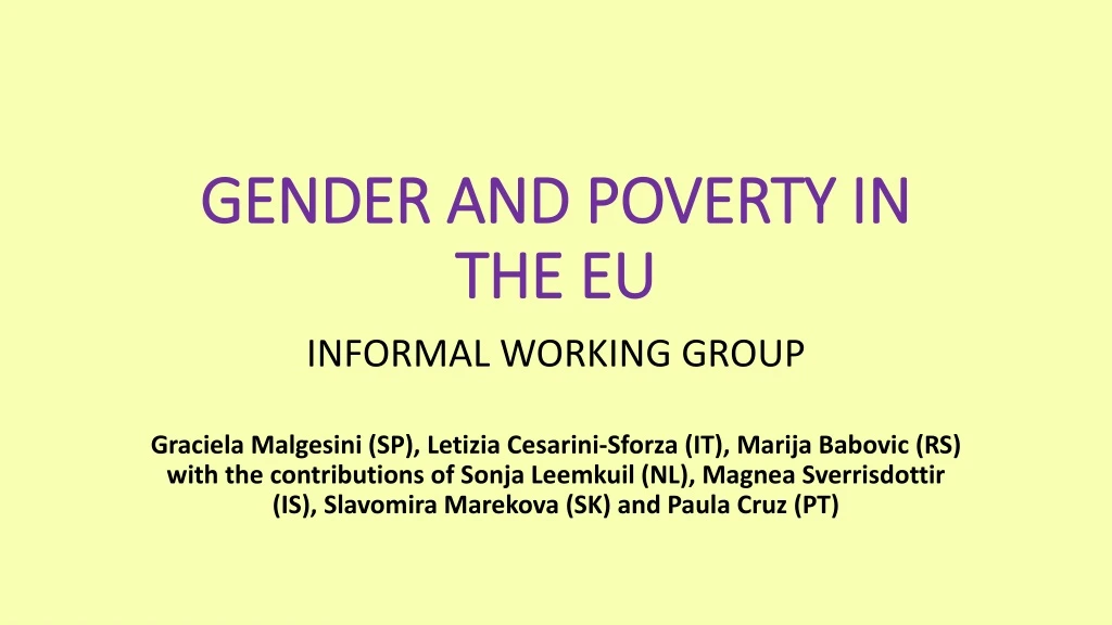 gender and poverty in the eu