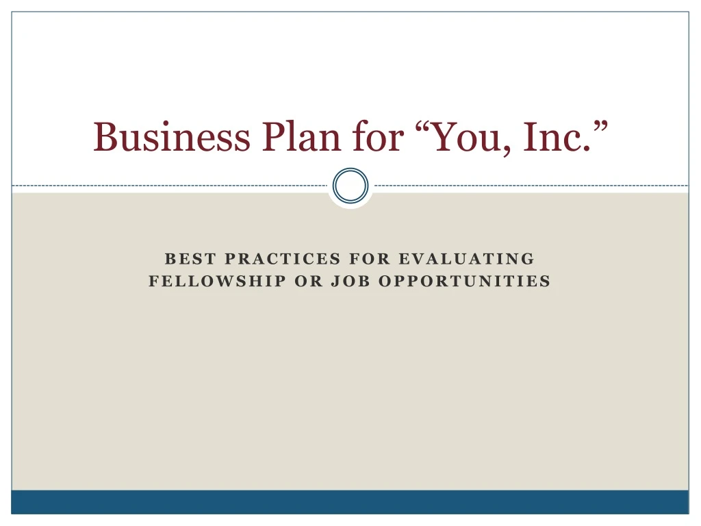 business plan for you inc
