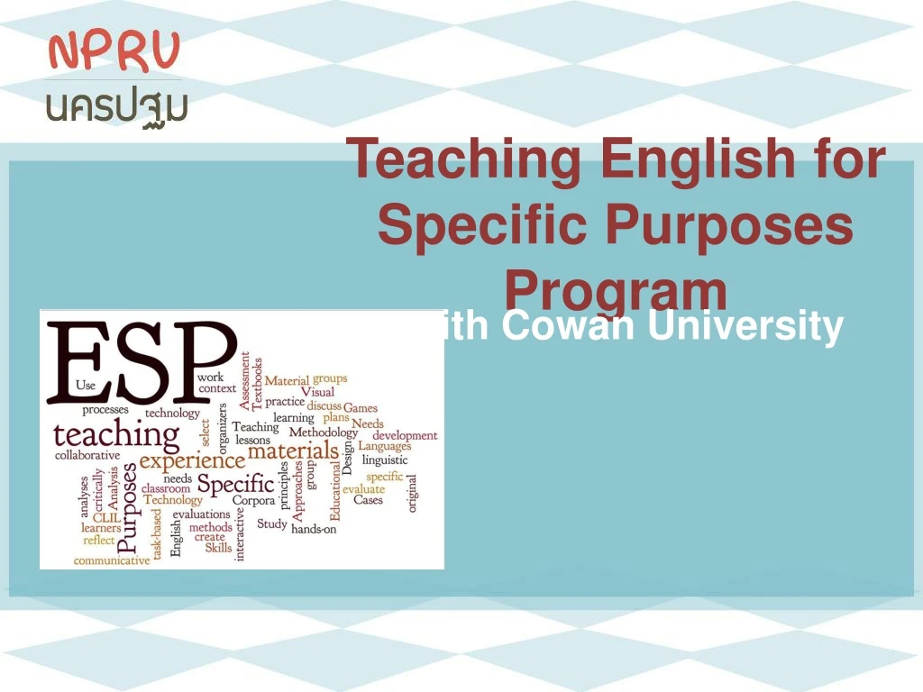 teaching english for specific purposes program