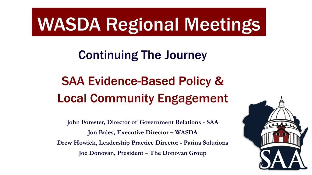 wasda regional meetings