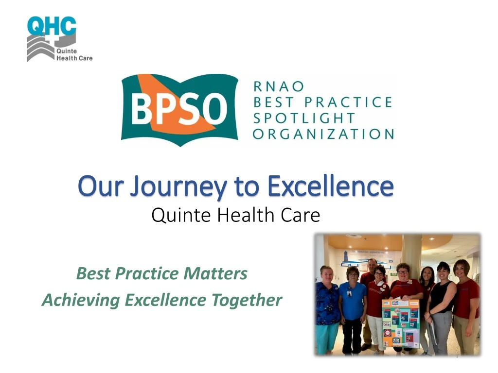 our journey to excellence quinte health care