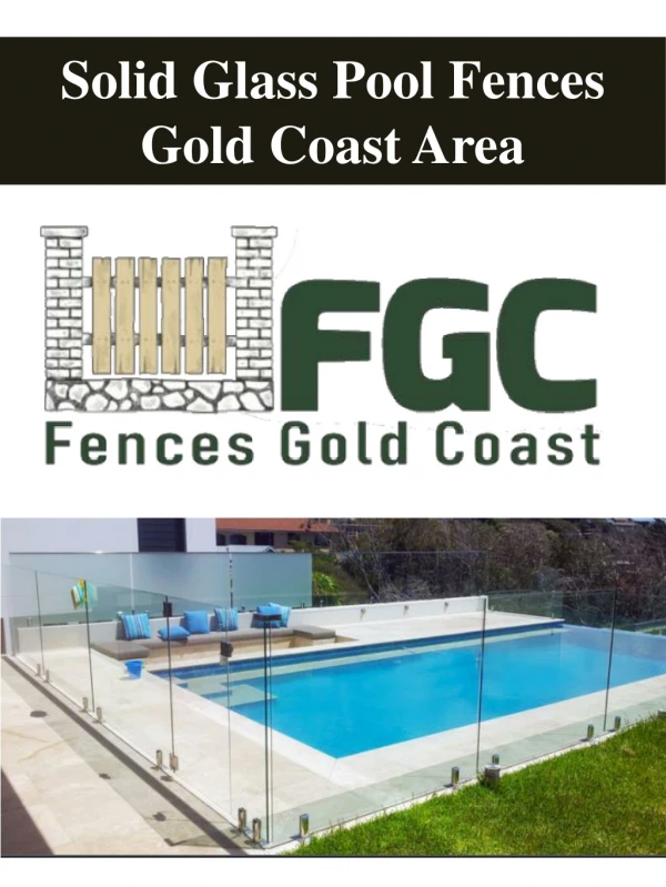 Solid Glass Pool Fences Gold Coast Area