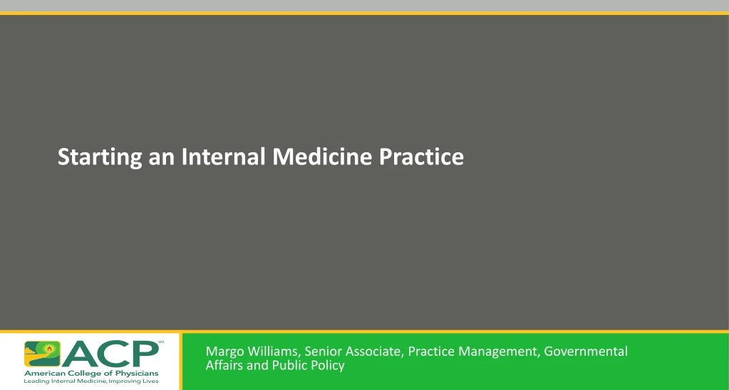 starting an internal medicine practice