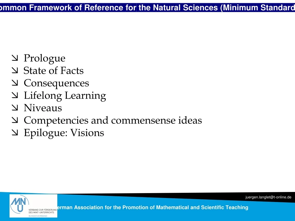 common framework of reference for the natural