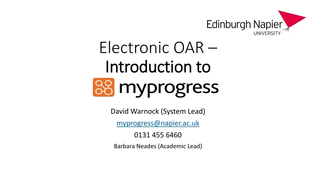 electronic oar introduction to