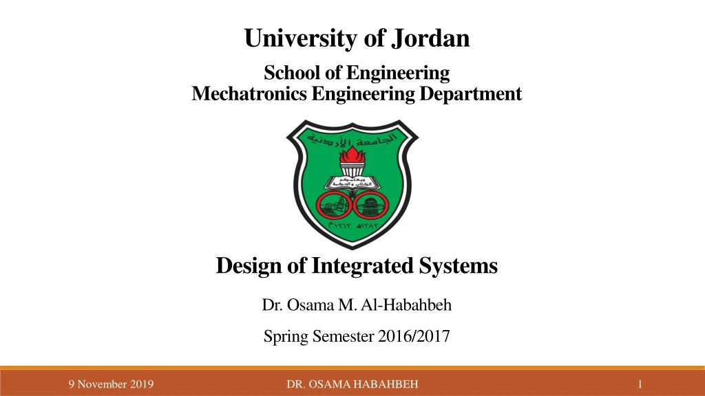 university of jordan school of engineering
