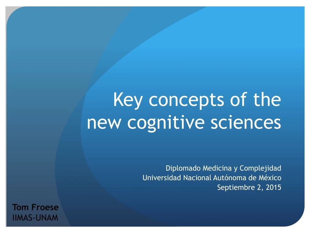 key concepts of the new cognitive sciences