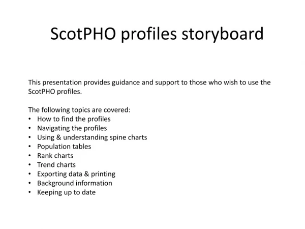 ScotPHO profiles storyboard