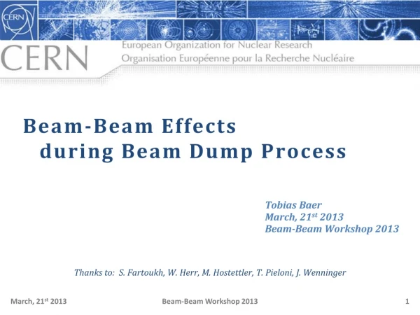 Beam-Beam Effects during Beam Dump Process