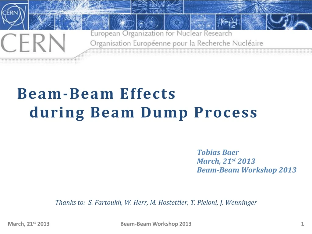 beam beam effects during beam dump process