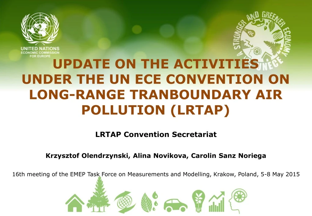 update on the activities under the un ece convention on long range tranboundary air pollution lrtap