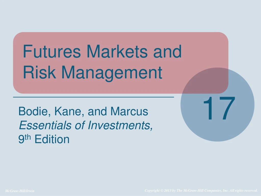 futures markets and risk management