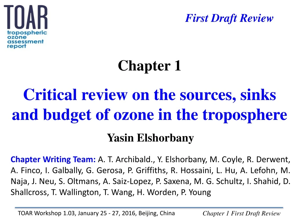 chapter 1 critical review on the sources sinks and budget of ozone in the troposphere