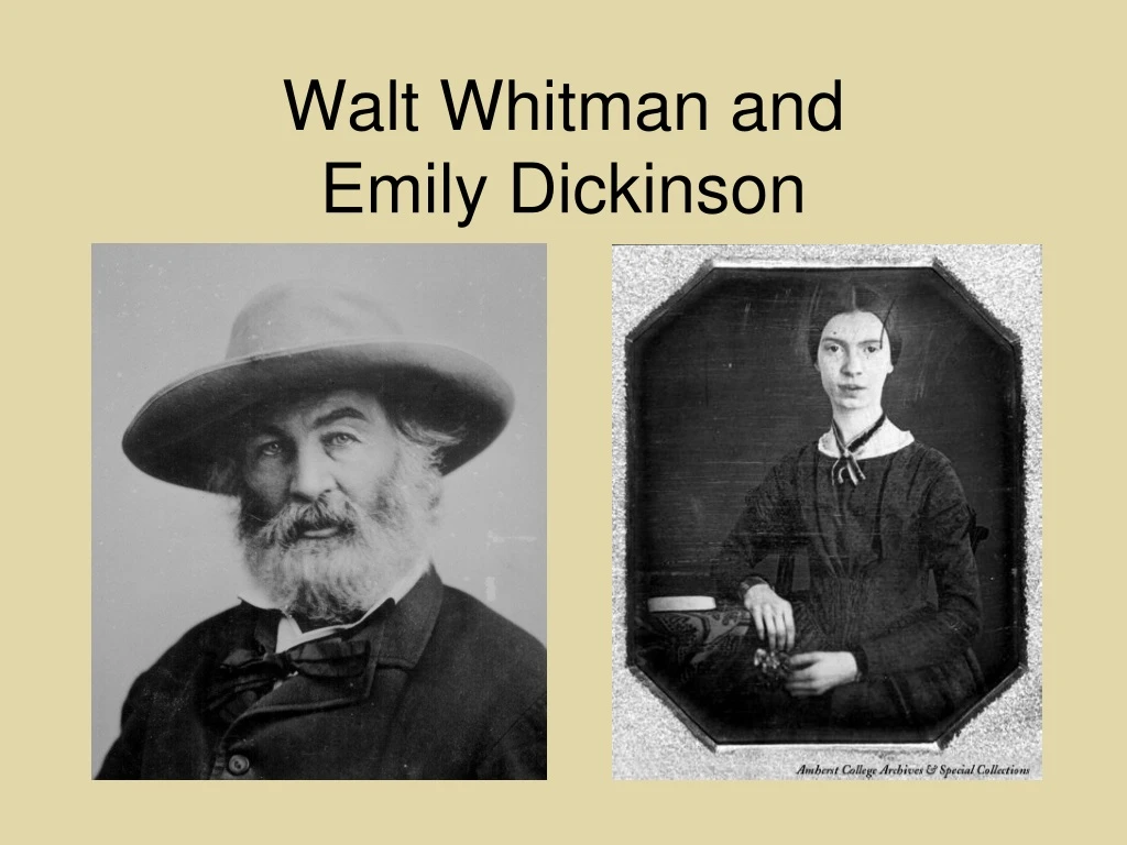 walt whitman and emily dickinson