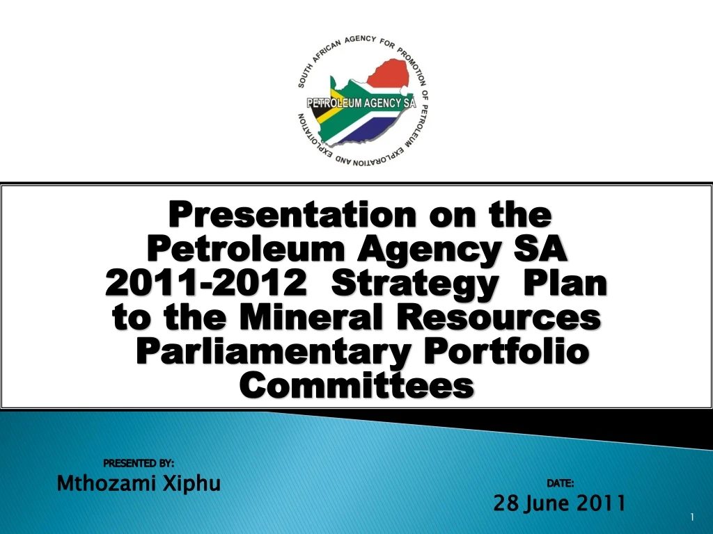 presentation on the petroleum agency sa 2011 2012