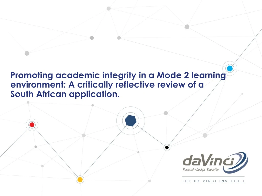 promoting academic integrity in a mode 2 learning
