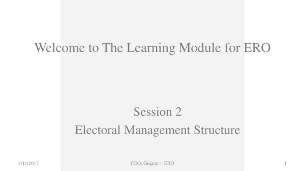 Welcome to The Learning Module for ERO
