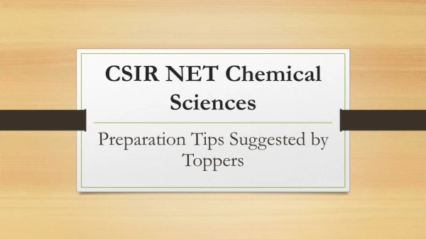 csir net chemical sciences