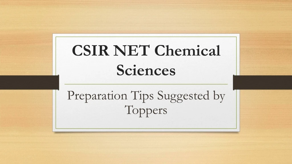 csir net chemical sciences