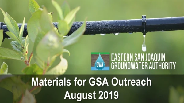 Materials for GSA Outreach August 2019