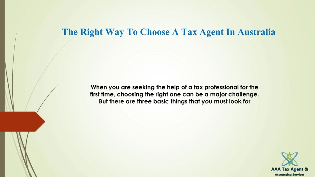 the right way to choose a tax agent in australia