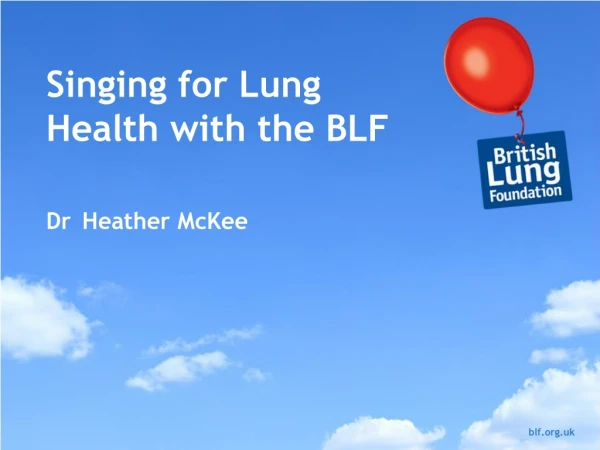 Singing for Lung Health with the BLF Dr Heather McKee