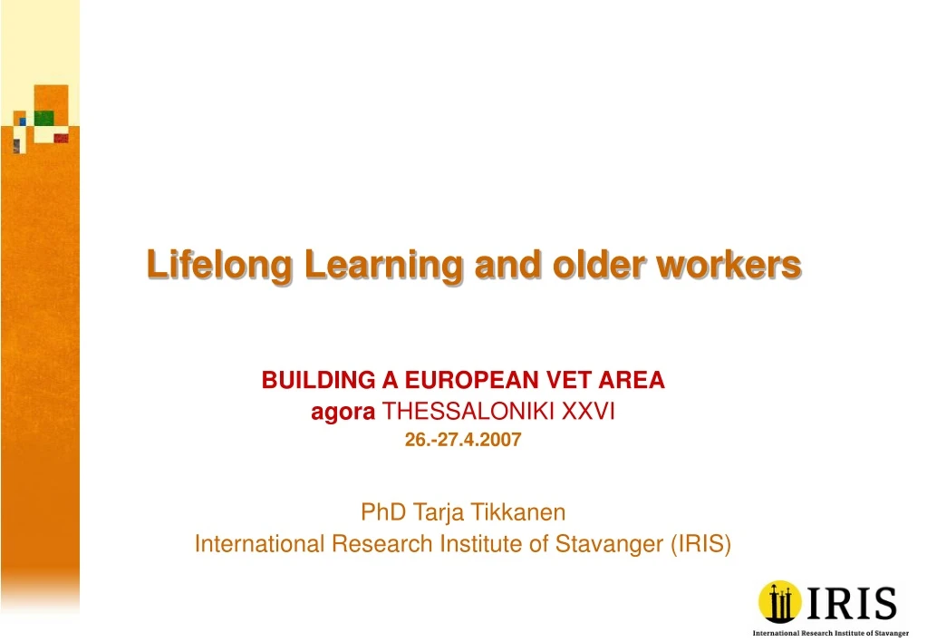 lifelong learning and older workers