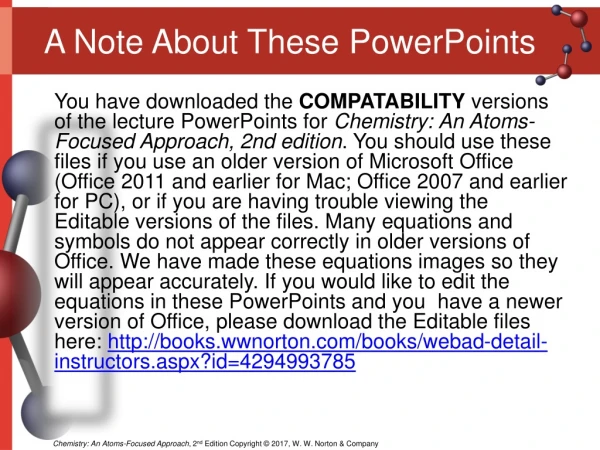 A Note About These PowerPoints