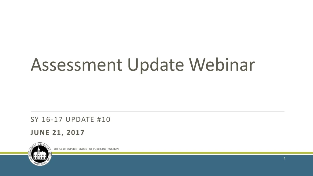 assessment update webinar