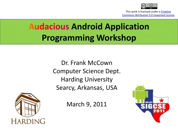 Audacious Android Application Programming Workshop