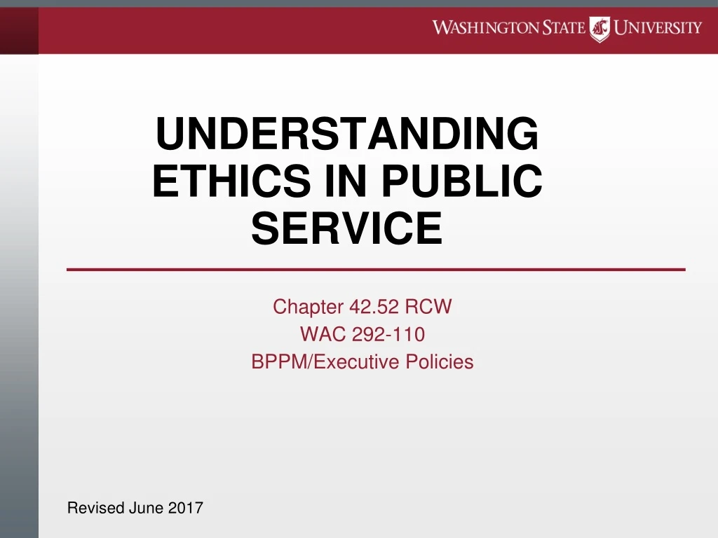 understanding ethics in public service