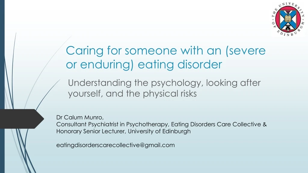 caring for someone with an severe or enduring eating disorder