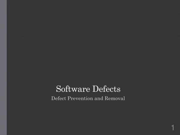 Software Defects