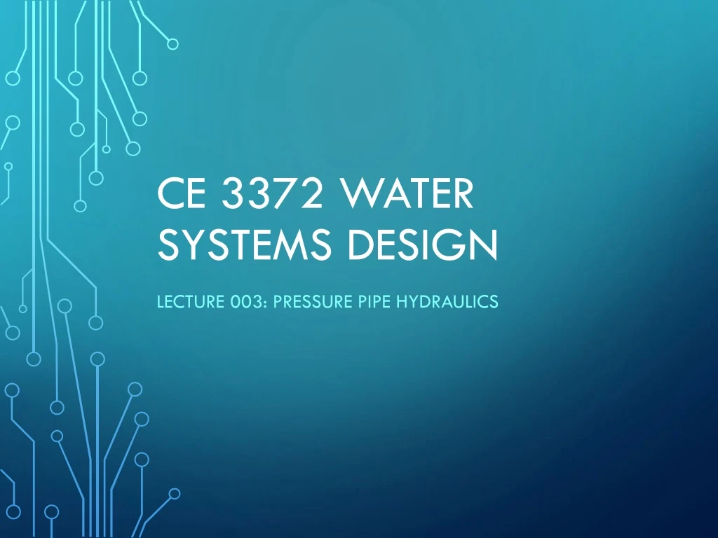 ce 3372 water systems design