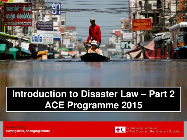 Disaster Law: An Asia Pacific Perspective