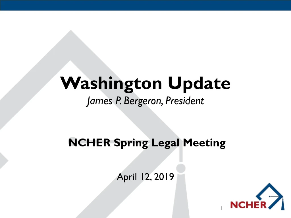 washington update james p bergeron president