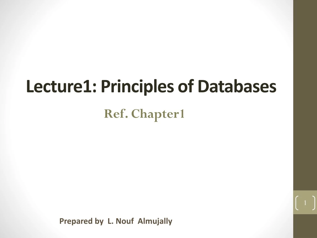 lecture1 principles of databases