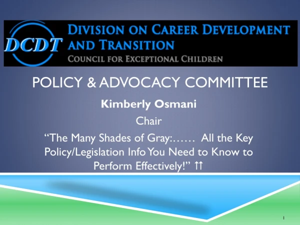 Policy &amp; Advocacy Committee