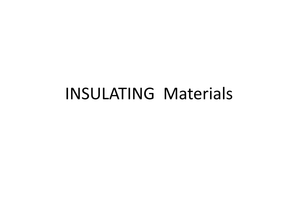 insulating materials