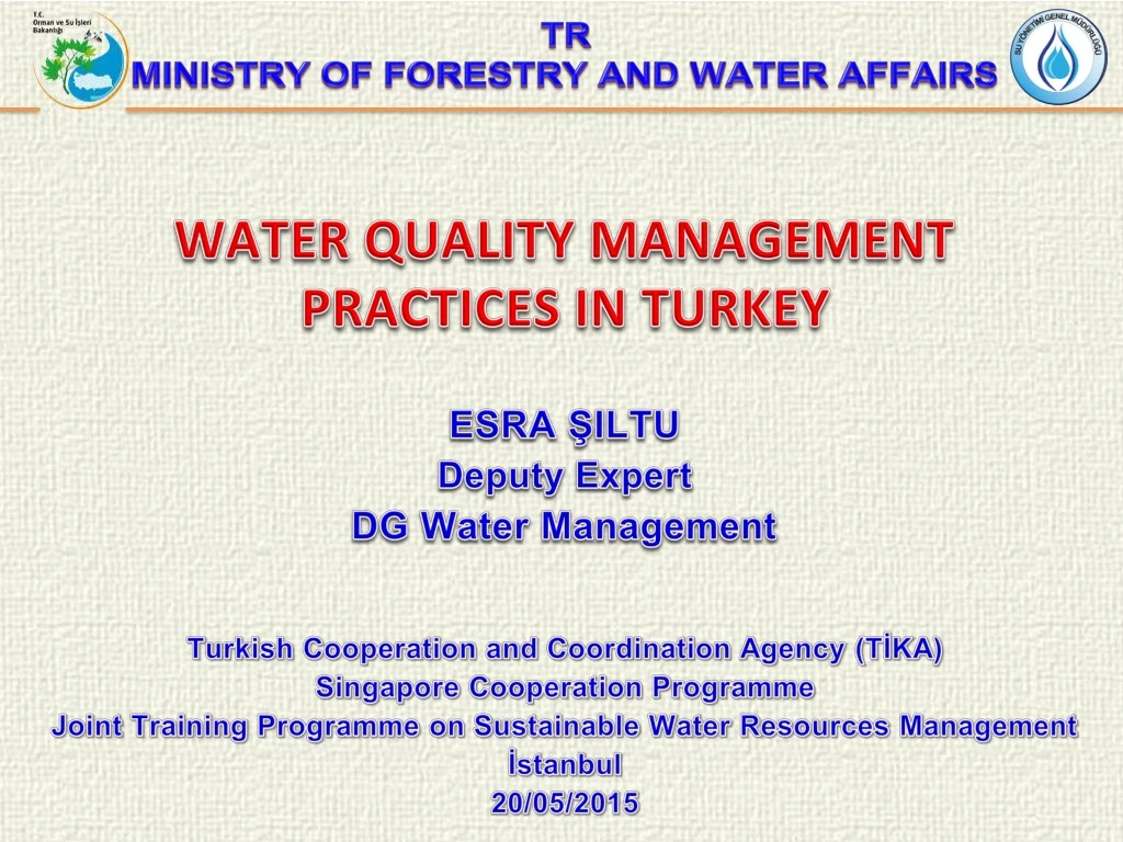 tr ministry of forestry and water affairs