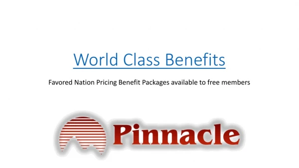 World Class Benefits