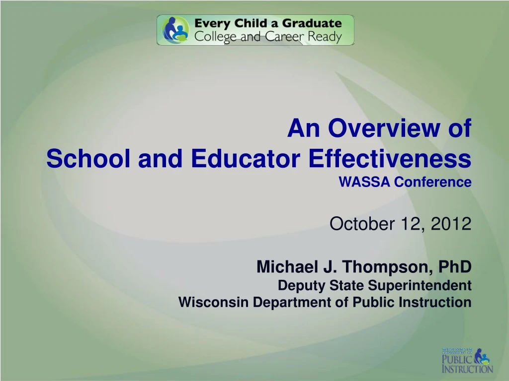 an overview of school and educator effectiveness