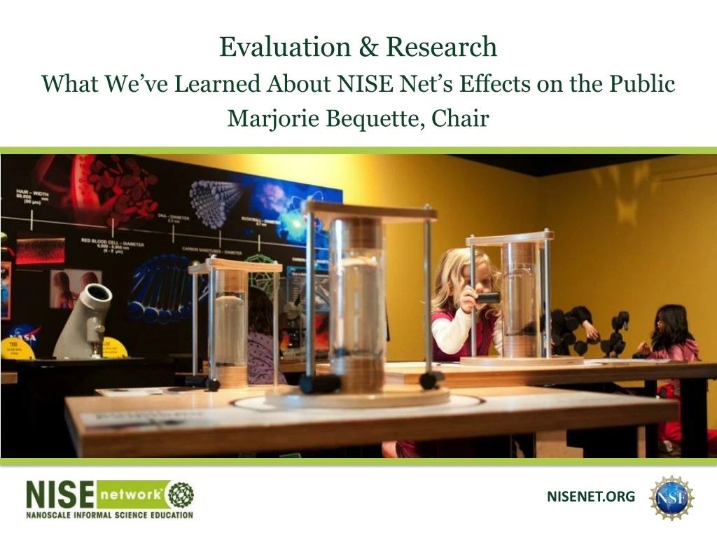 evaluation research what we ve learned about nise
