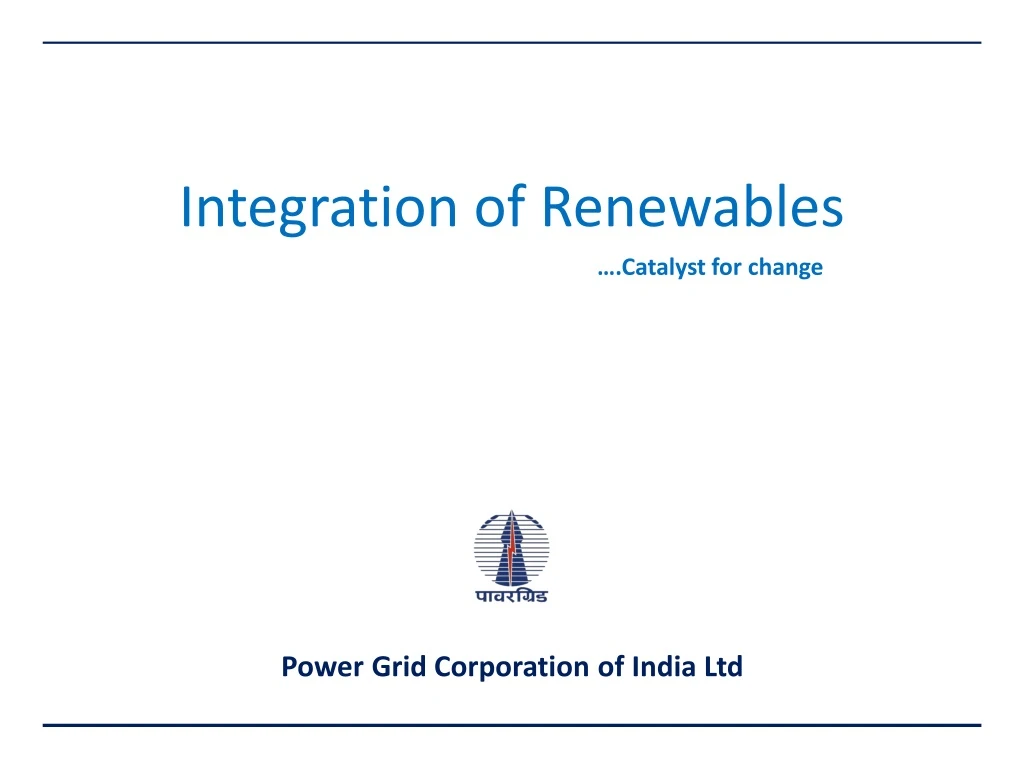 integration of renewables