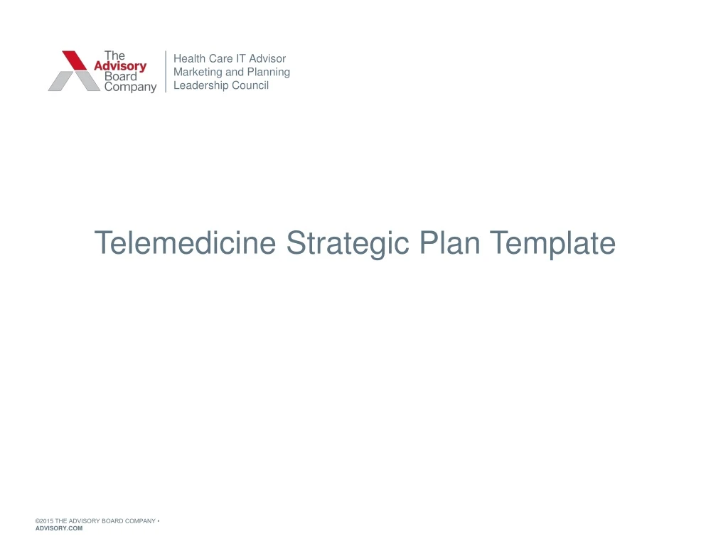 telemedicine strategic plan template