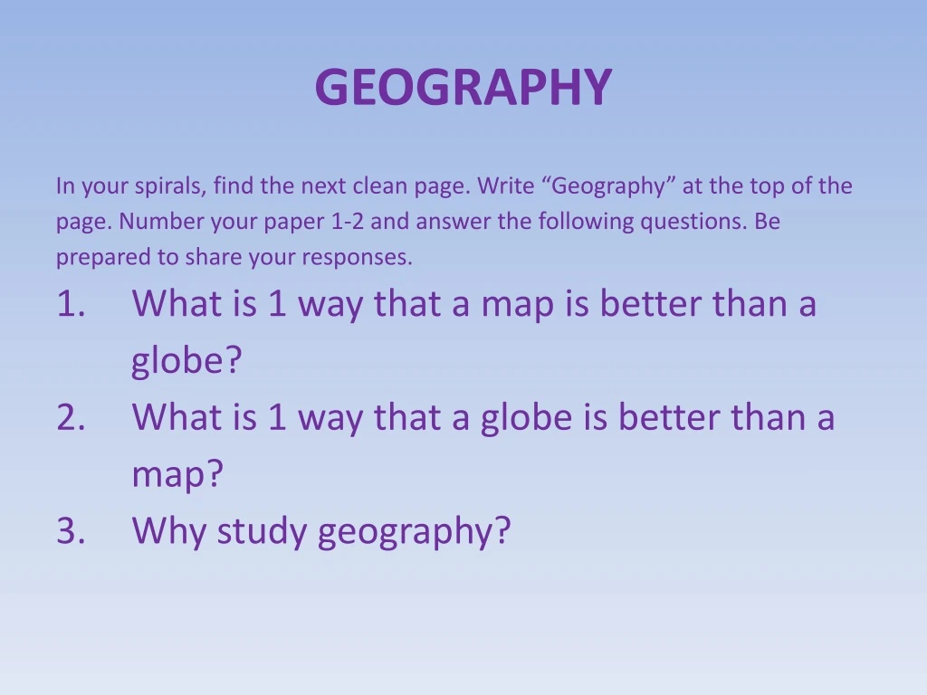 geography