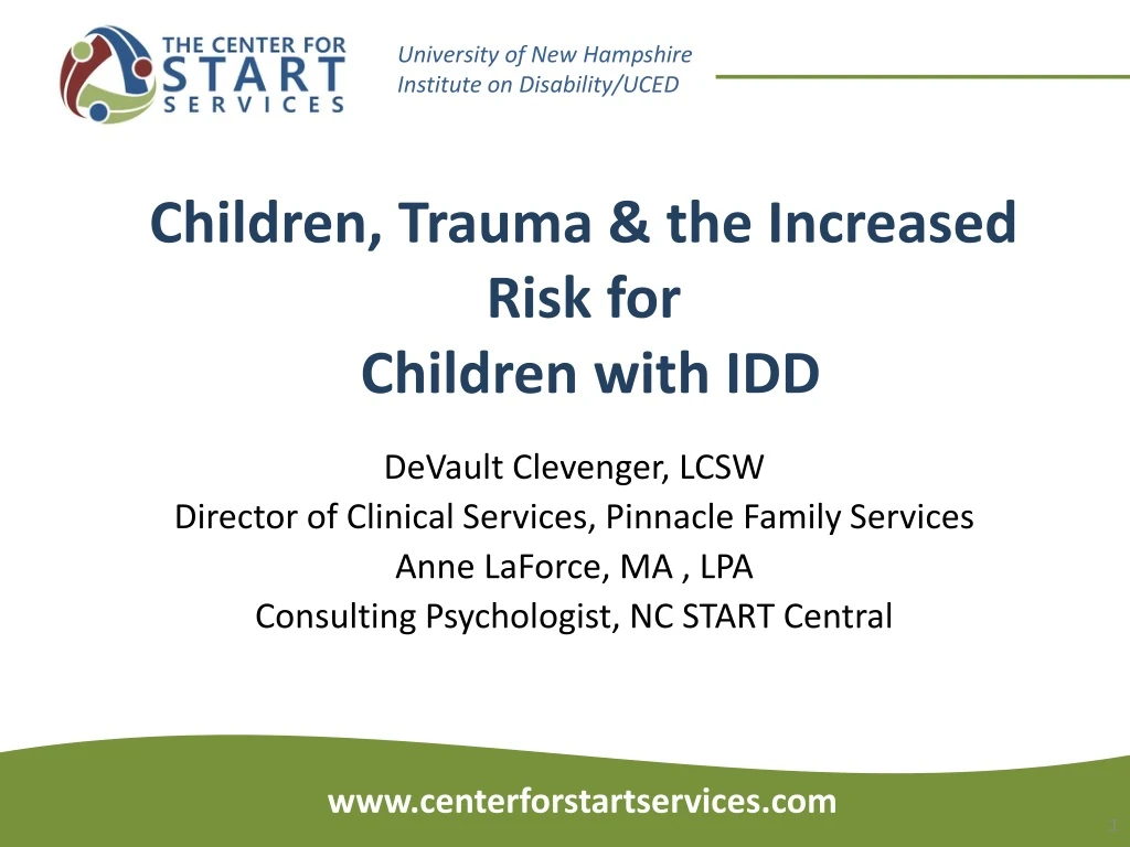 children trauma the increased risk for children with idd