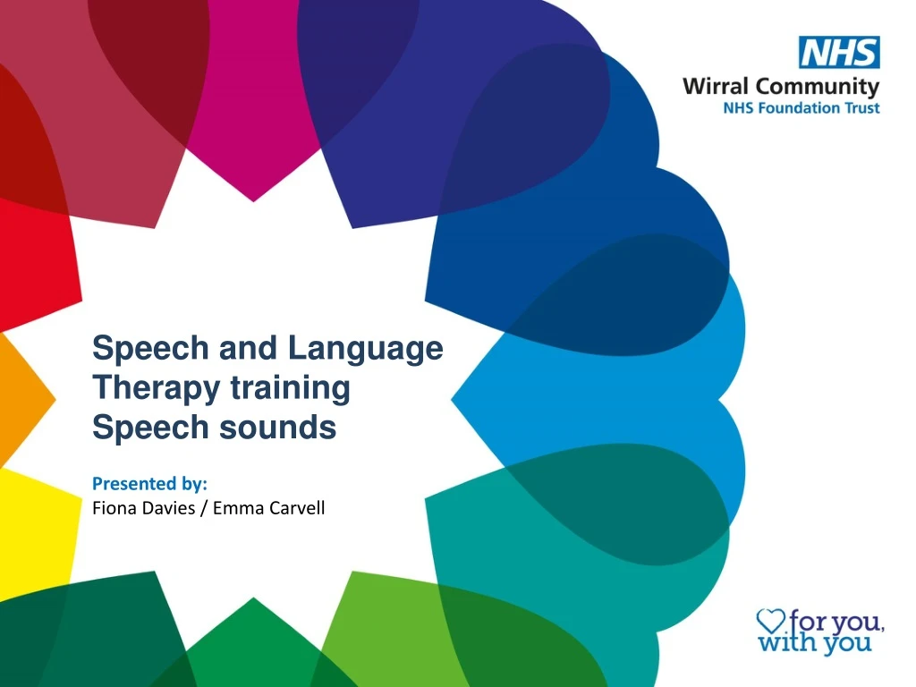 speech and language therapy training speech sounds