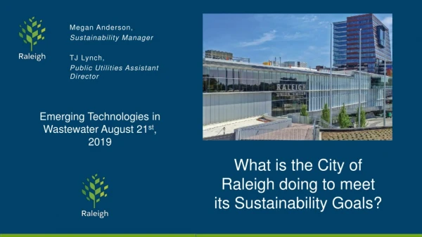 What is the City of Raleigh doing to meet its Sustainability Goals?