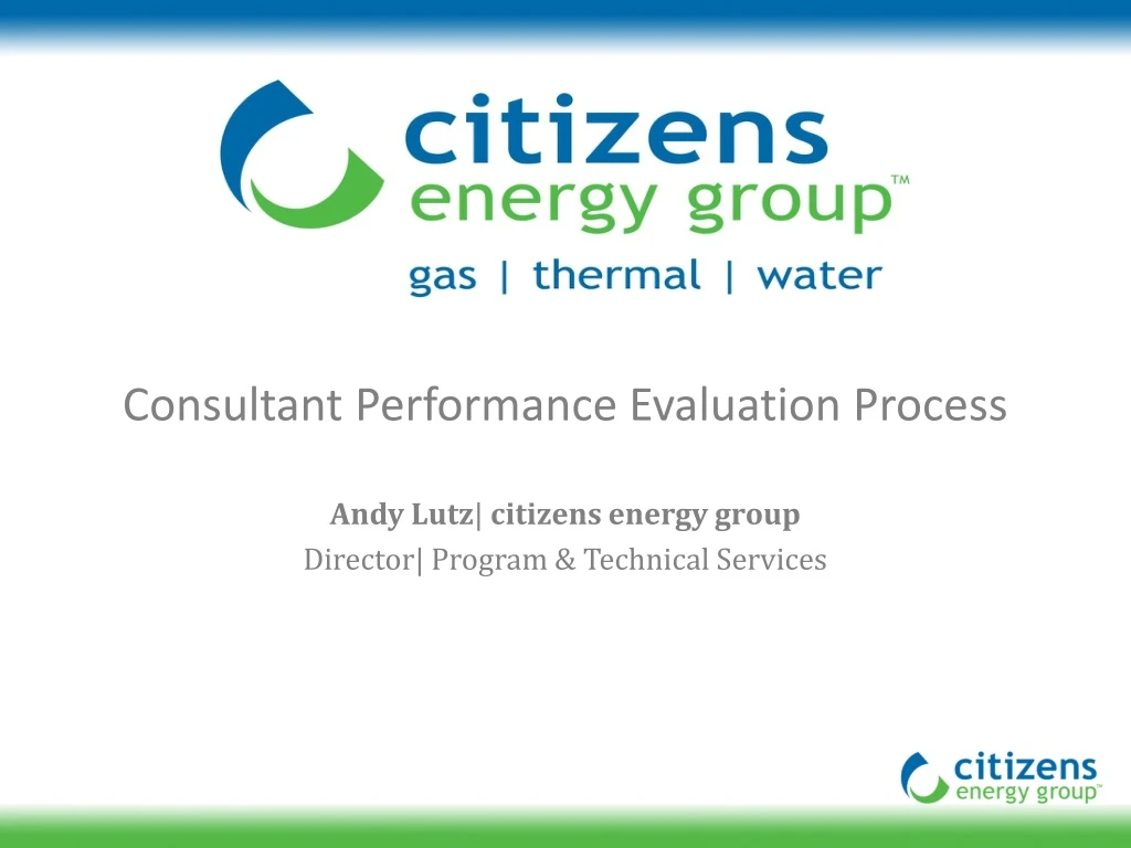 consultant performance evaluation process andy